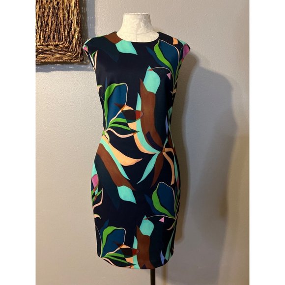 Ted Baker Scuba Dress 3 US Medium 8 10 Stretch Career Church - Picture 3 of 11